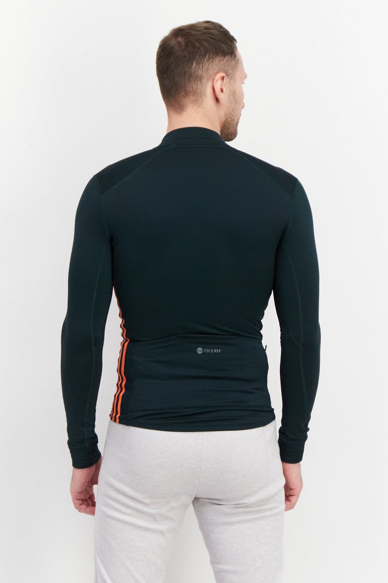 Adidas جاكيت تدريب طويل الأكمام للرجال، رياضي، أخضر داكن - Image 4